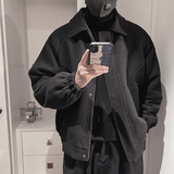 Y91-P198控268外10%羊毛20%粘胶纤维70%聚酯纤维门襟夹棉短款呢，男装夹克，电商A216