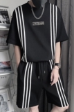 TZ50-P88控138夏季男士社会小伙两件套男宽松t恤圆领短袖套装T，男装休闲套装，电商A216