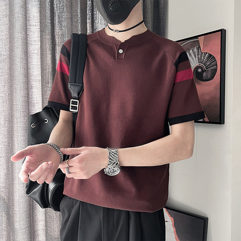 D96-M-3XLP58-控78-41%棉16%聚酯纤维43%再生纤维素纤维单粒扣,男装T恤,电商A216