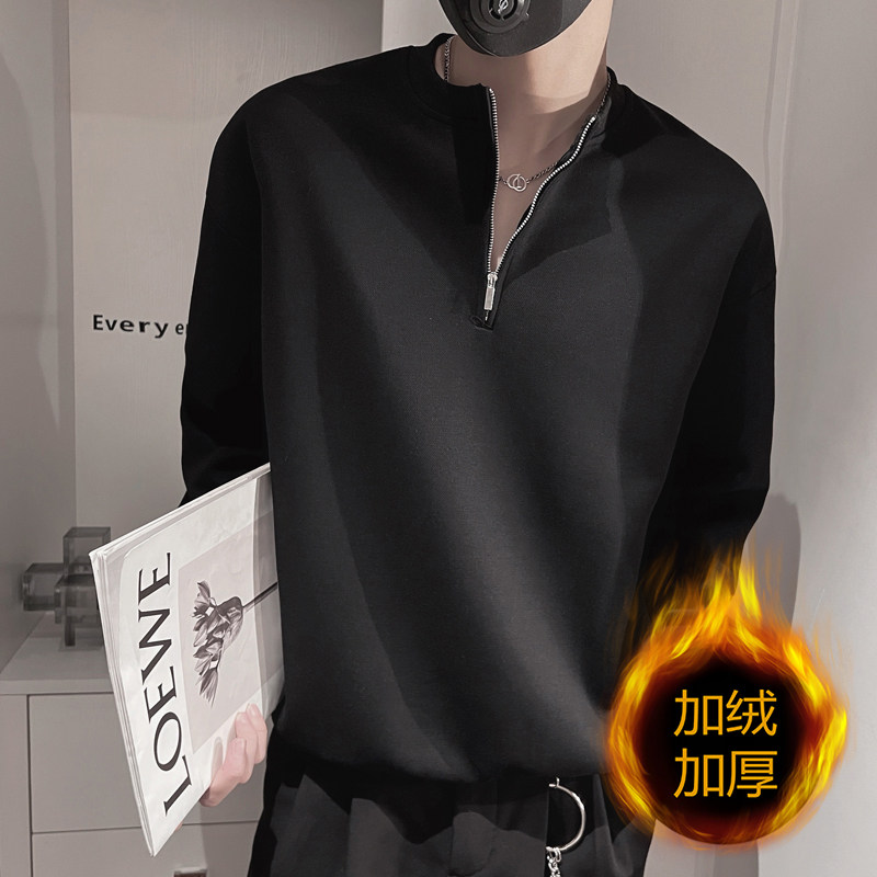 WY92-P68-控98加绒P752023秋季高级小伙风套头休闲卫衣男长袖，男装卫衣，电商A216
