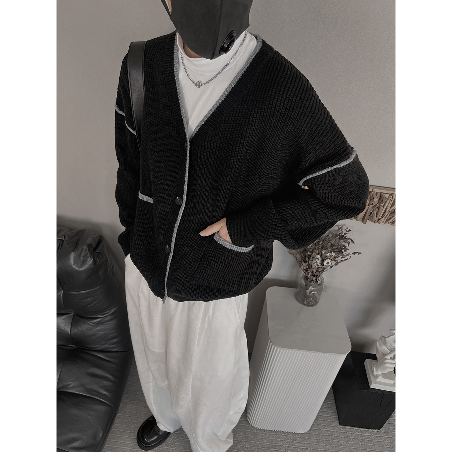MX233-P78控108-M-3XL50%腈纶30.3%聚酯纤维19.7锦纶开衫毛衣外套，男装针织衫/毛衣，电商A216