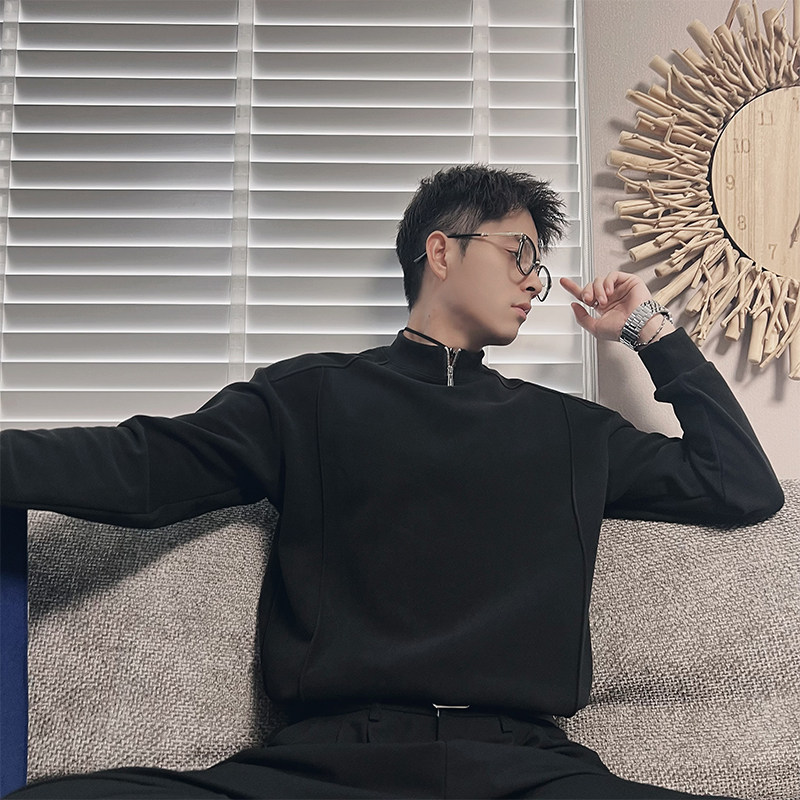 CX36B-P48-控68M-3XL90%聚酯纤维10%氨纶德绒打底卫衣,男装T恤,电商A216