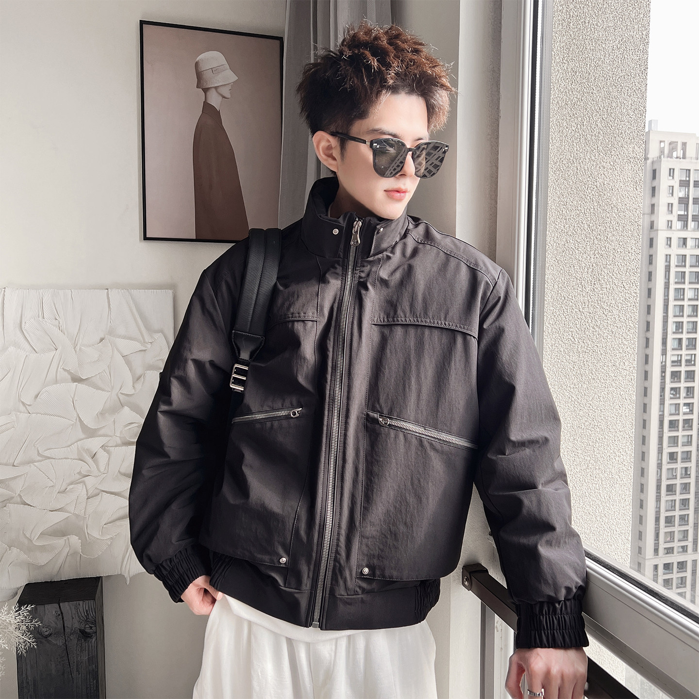 Y125B-M-3XL-P258控338聚酯纤维90绒（100-150克）羽绒棉服，男装棉衣，电商A216