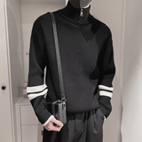 MX173-P98控138加厚款半高领男秋冬季复古重磅潮男纯色潮牌毛衣，男装针织衫/毛衣，电商A216