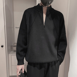 MX228-P98-控138腈纶48%聚酯纤维29%锦纶23%硬挺毛料拉领半高领，男装针织衫/毛衣，电商A216