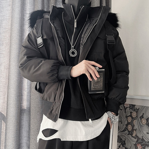 Y90-P135 控175聚酯纤维连帽棉服男棉袄子外套面包服加厚棉衣图片