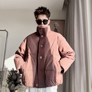 Y130-P248-控M-3XL-锦纶 50绒（200-250克）针织门襟羽绒棉服，男装棉衣，电商A216