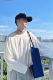 CX21-P58控78秋季新款打底衫款宽松纯棉社会小伙圆领体恤秋衣T，男装T恤，电商A216