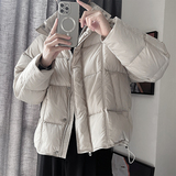 Y96-P298控378外聚酯纤维正方压格短款90绒羽绒服面包服版型，男装羽绒服，电商A216