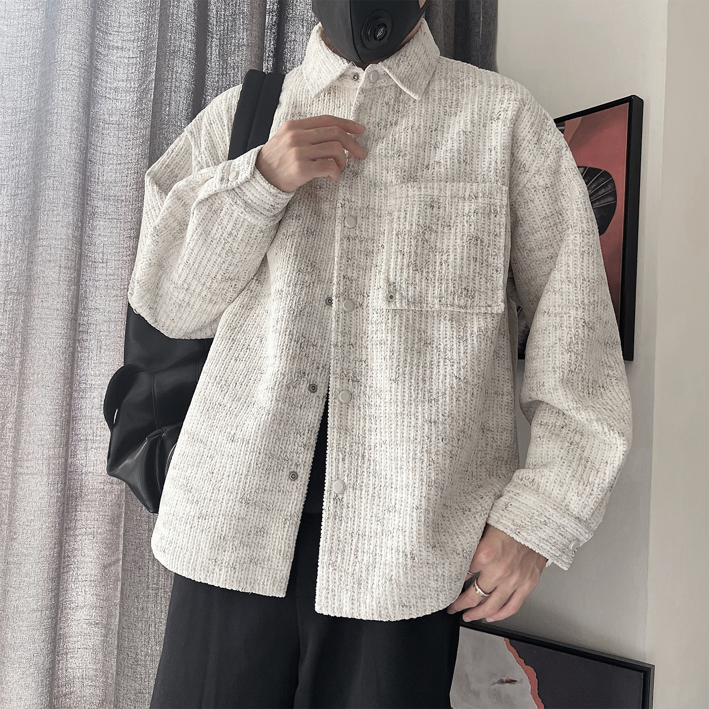 WT92-P148-控198-M-3XL-聚酯纤维毛毡加厚外套，女装短外套，电商A216