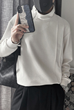 WY162-P68控98加绒P782023冬季社会小伙设计感加绒半高领卫衣男，男装卫衣，电商A216