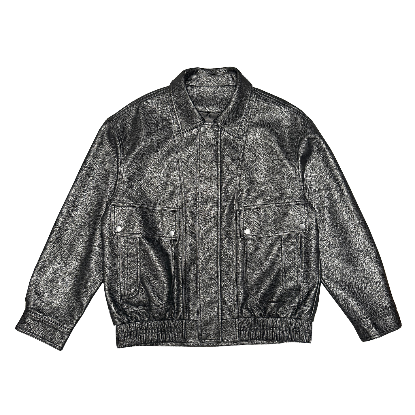 PY07-特P138-控178M-3XL-95%PU皮5%其他纯色颗粒纹理皮衣，男装皮衣，电商A216