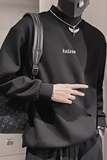 WY183-P88控118半高领加绒男秋冬款潮牌上衣宽松套头打底衫卫衣，男装卫衣，电商A216