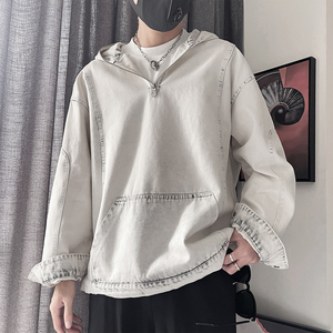WT87-P118-控158-M-3XL-65%棉35%聚酯纤维 牛仔套头外套图片