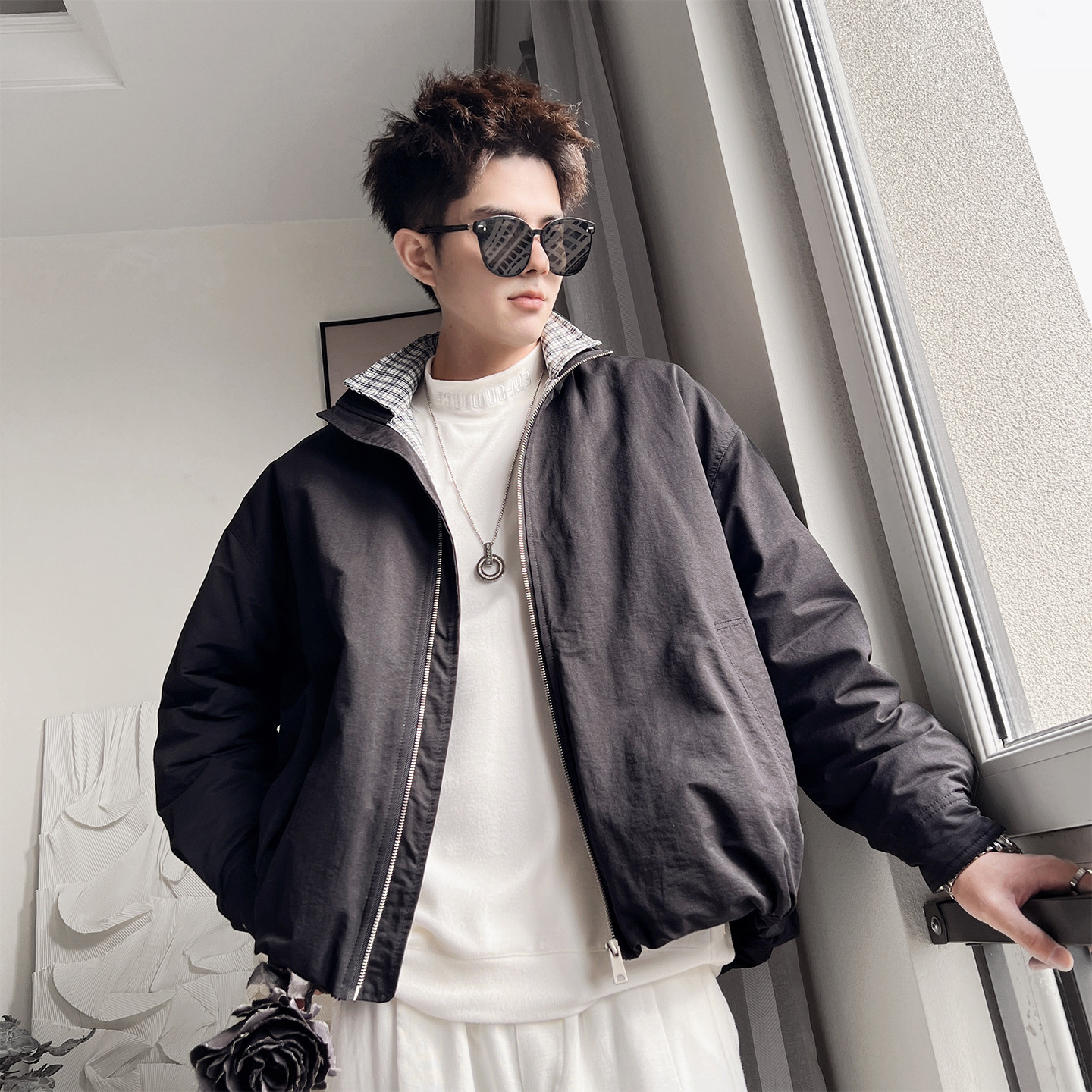 Y133-P218-M-3XL-80%棉20%聚酯纤维50绒（50-100克）羽绒棉服,男装棉衣,电商A216