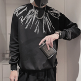 WY155-P58控78秋季男士社会小伙休闲卫衣2023年圆领长袖套头衫，男装卫衣，电商A216