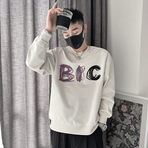 WY132-P58 控88 秋季新款卫衣男刺绣套头圆领男士社会小伙卫衣图片