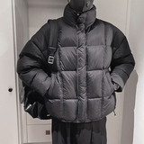 Y96-P298控378外聚酯纤维正方压格短款90绒羽绒服面包服版型，男装羽绒服，电商A216