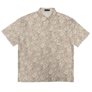 S69-特P58-控78M-3XL 聚酯纤维满身花双口袋小方领衬衣微阔版图片