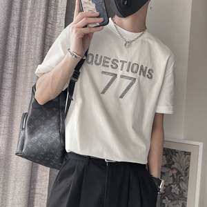 X15-特P55 控75 2023夏季男士宽松潮流社会小伙半袖t恤上衣图片