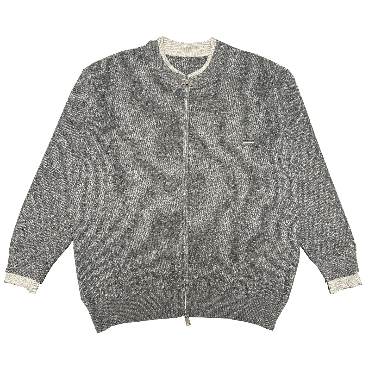 MX253-P88-控118-M-3XL15%腈纶15%锦纶70%涤纶花线双层领开衫毛衣,男装针织衫/毛衣,电商A216