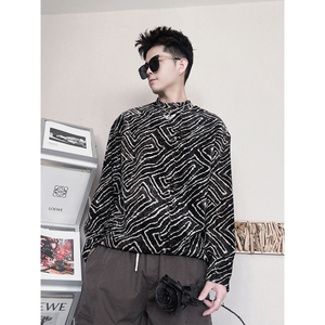 WY276-M-3XL P48-控68   95%涤5%氨纶 绒面线条打底衫图片