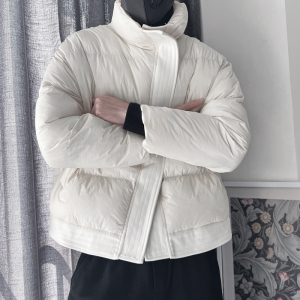 Y77-P138-控178 2023新款棉服潮牌痞帅外套男冬男款高级感棉袄白图片