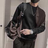 WY75-P68控982023年男士卫衣秋季新款韩版拼接小伙套头卫衣，男装卫衣，电商A216