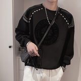 WY89-特P65控98加绒特P70秋季网红卫衣ins长袖卫衣男痞帅小伙，男装卫衣，电商A216