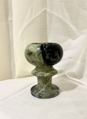 You物天然大理石杯子花器装饰摆件现代简约侘寂风创意软装装饰品