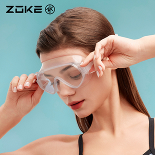 洲克成人泳镜平光大框女生防水防雾高清zoke女专业游泳眼镜男泳镜