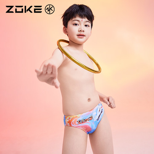 洲克男童三角泳裤专业游泳训练