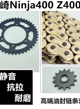 适用川崎忍者Ninja400 Z400 X300 Z250链盘牙盘套链油封链条