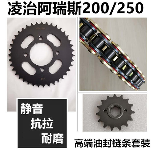 牙盘套链凌治阿瑞斯链盘油封链条