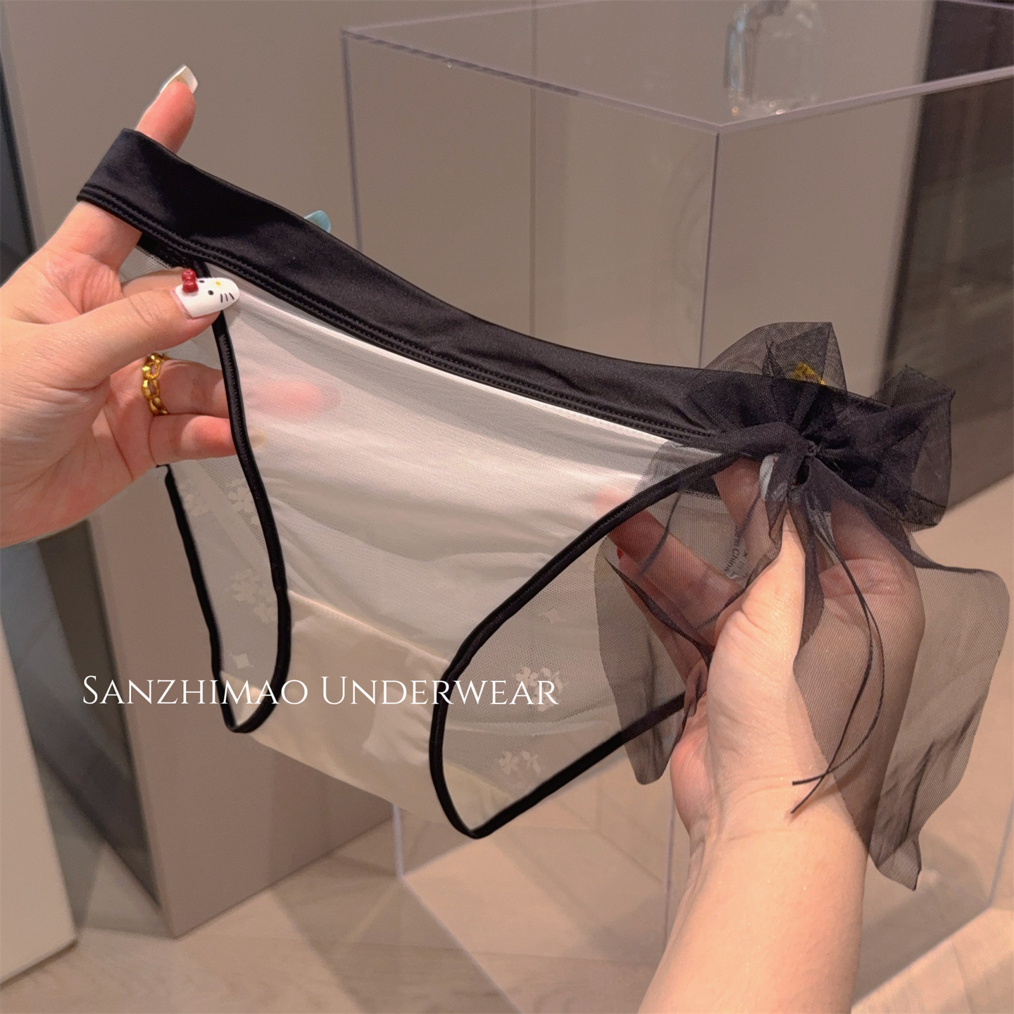 小香风气质纯欲网纱半透薄款透气三角内裤精致高级好看又软糯,女士内衣/男士内衣/家居服,女三角裤,淘宝优惠券,粉丝福利购,淘宝优惠卷