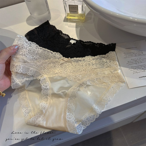 法式蕾丝性感低腰三角内裤少女
