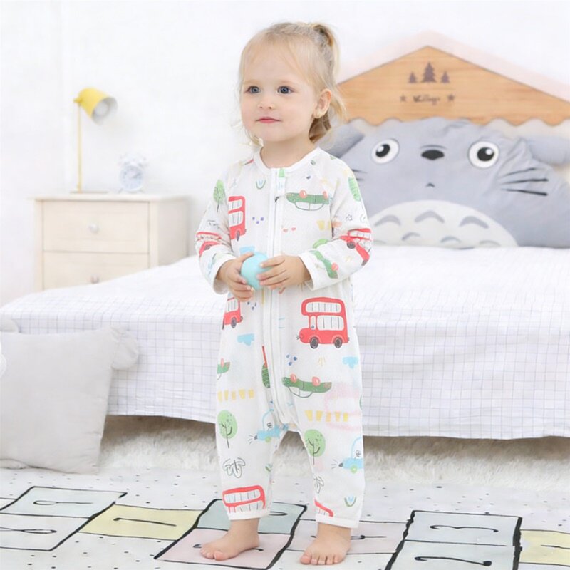 甜蜜礼物夏季新品分腿睡袋网眼薄款睡衣儿童卡通宝宝空调房防踢被