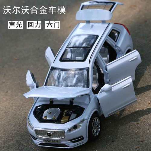 沃尔沃玩具声光回力合金车模