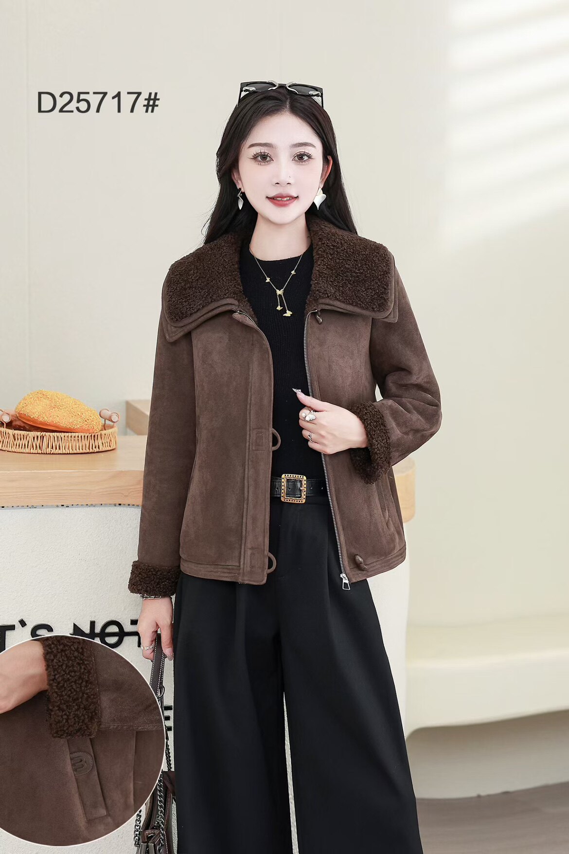 商场同款原版2025冬新款羊羔绒外套女高级感妈妈装皮毛一体D25717