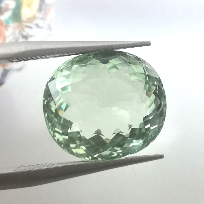 【精品裸石】7.85克拉 湖绿色 椭圆形 天然碧玺 戒面 吊坠