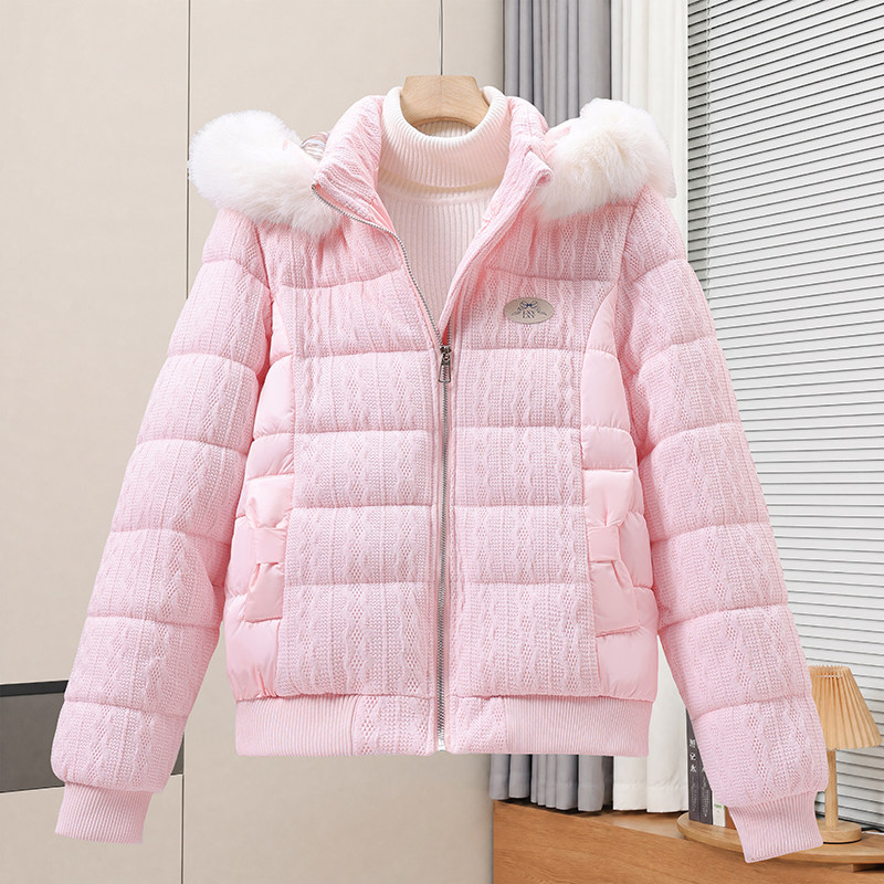 冬季女短款加厚保暖显瘦棉服