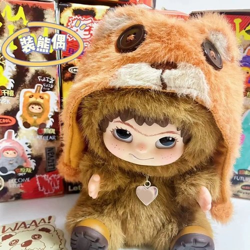 正版现货WAKUKU毛毛潮趣派对系列哇库库盲盒毛绒手办搪胶娃娃礼物
