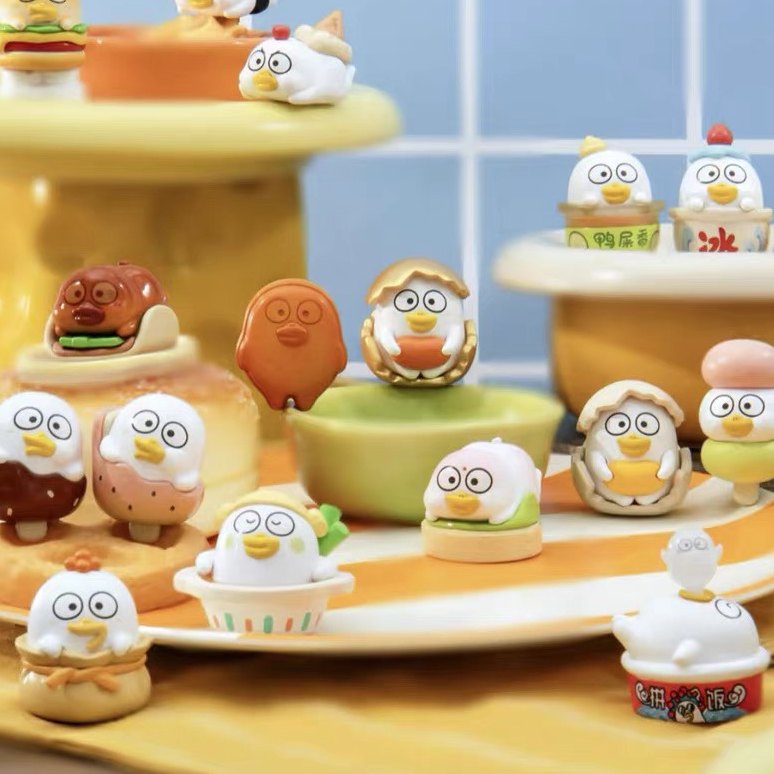 小刘鸭小食铺萌粒盲袋盲盒摆件