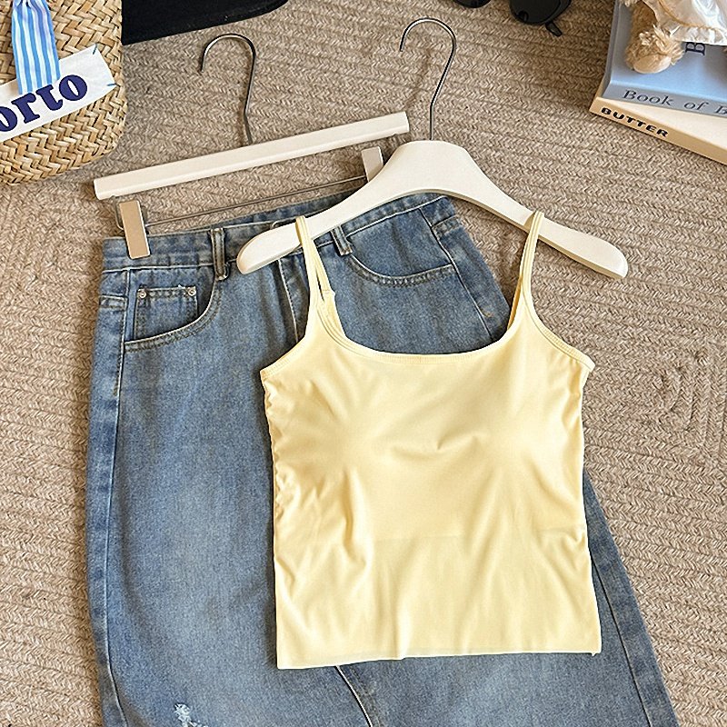 夏季女装批新款发大码弹力美背内搭修身冰丝短款带胸垫吊带背心潮,女装/女士精品,大码内搭,淘宝优惠券,粉丝福利购,淘宝优惠卷