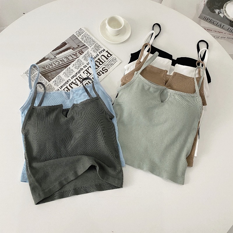 夏季女装批新款发打底修身弹力带胸垫上衣小V领吊带短款露脐背心,女装/女士精品,大码内搭,淘宝优惠券,粉丝福利购,淘宝优惠卷