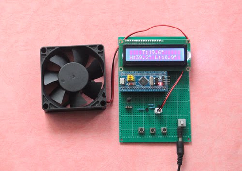 基于STM32单片机的温控风扇设计 DS18B20温度制作系统自动PWM调速