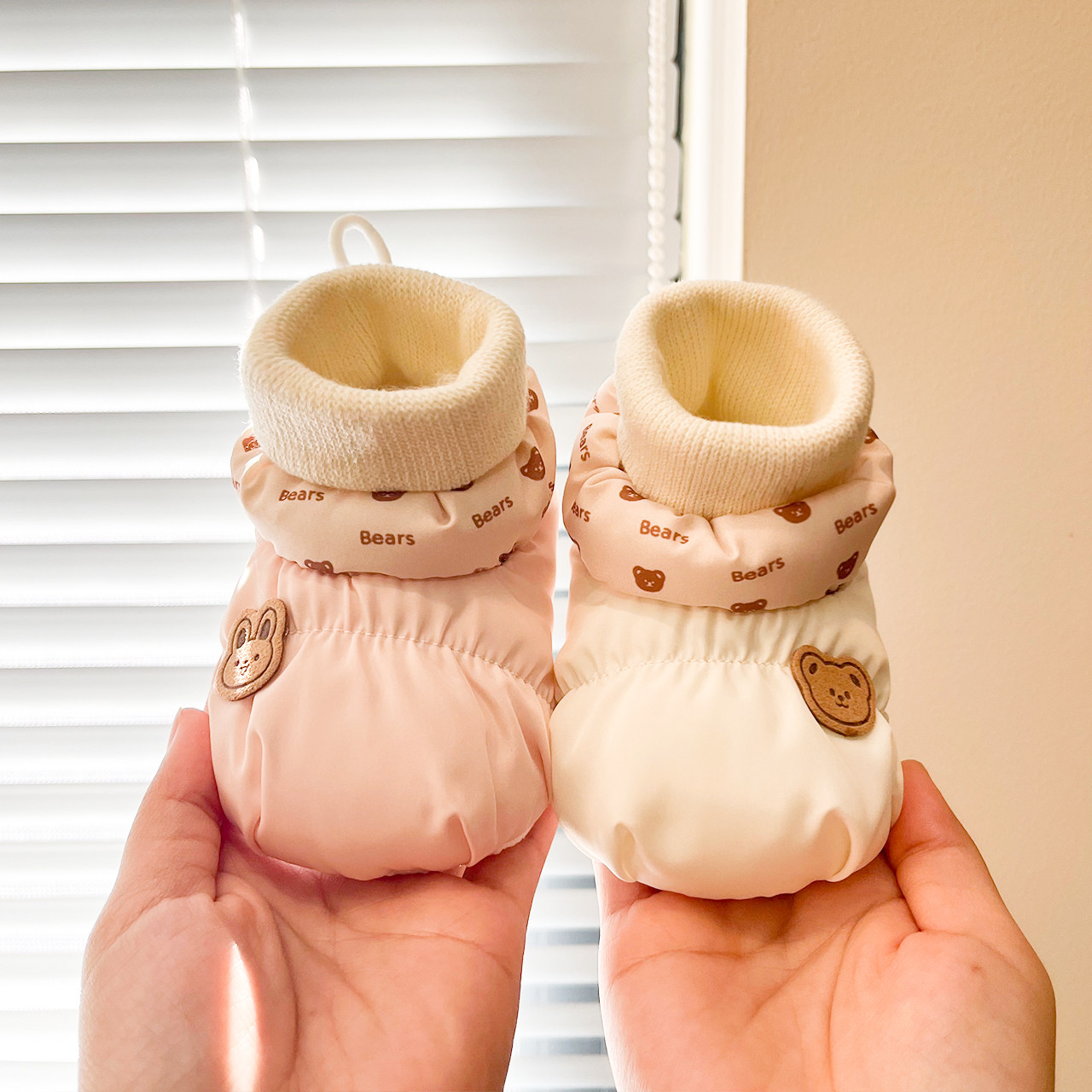 婴儿鞋冬季加绒加厚0-1岁新生儿男女宝宝小月龄保暖不掉学步鞋袜3