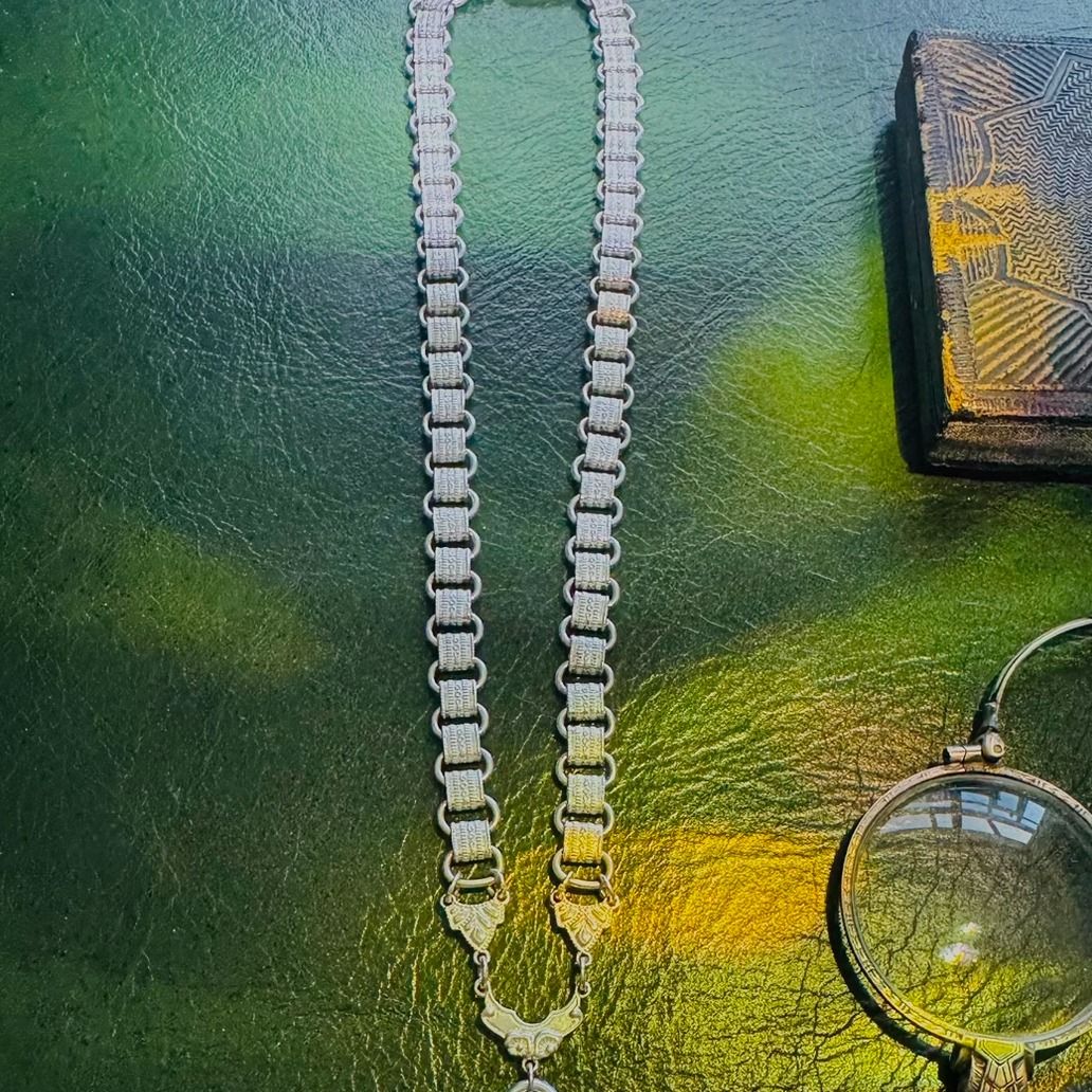 高阶玩家一步到位英国维多利亚时期 book chain书柜通体925银项链