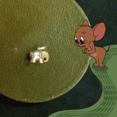 小象项链吊坠实心银通体925吊坠大象耳环复古圆滚肥嘟动物礼物diy