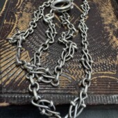 手工通体925银复古法银链男女同款 定制银锁骨链搭配吊坠礼物宫廷